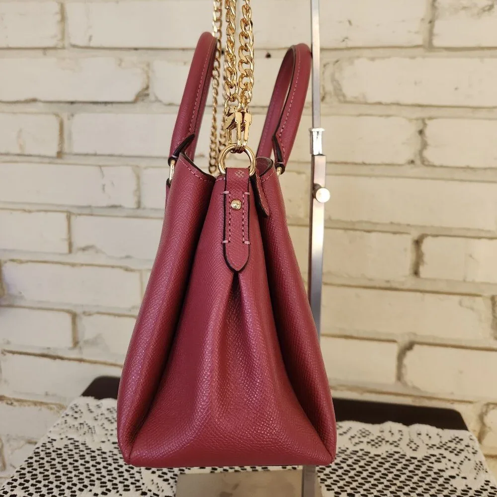 Like New Coach Sage Pink Leather Shoulder Bag Pure